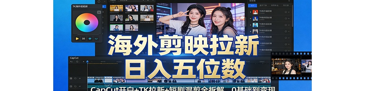 �����ӳ����������λ����CapCut����+TK����+�̾���ȫ��⣬0����������